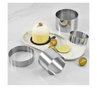 Moule à gâteau en Mousse rond en acier inoxydable, outils de cuisson, outil de décoration de gâteaux, pâtisserie, boule de Sushi, outil de cuisine(5.5x7.5cm)