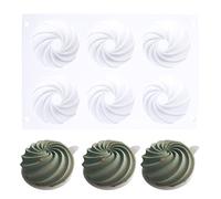 Moule à gâteau en silicone à 6 trous pour gâteau, savon et cupcakes 3D | Moule à gâteau rond en silicone pour dessert, crème glacée, mousse au chocolat, gelée, pâtisserie, moule à gâteau rond