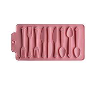 Moule à gâteau en silicone de qualité alimentaire avec fourchette et cuillère à sucre