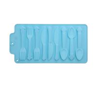 Moule à gâteau en silicone en forme de fourchette pour sucre, légumes, bonbons, biscuits, chocolat, glaçons, desserts, décorations de gâteau, fourchette, cuillère, moule en silicone pour fondant