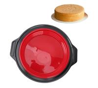 Moule à Gâteau en Silicone, Plat de Cuisson Rond Pliable, Type de Presse, Plateau de Cuisson à Dégagement Rapide pour Gâteau au Fromage, Gâteau en Mousseline (rouge)