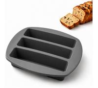 Moule à gâteau en silicone platine - 3 empreintes rectangulaires antiadhésives résistant à 240°C compatible Cake Factory et four