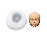 Moule à gâteau en Silicone, tête de poupée 3D, visage de bébé, modèle de savon fait à la main, argile, plâtre, Fondant, chocolat, sucre, artisanat