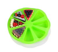 Moule à Gâteau en Silicone Vert, 8 Portions, pour Four et Lave-vaisselle | Moule à Gâteau Mousse, Moule à Gâteau Portionné, Moule à Fondant, Moule à Genoise Silicone, Moule Cercle Patisserie