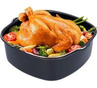 Moule à gâteau et à pizza pour friteuse à air chaud, en acier inoxydable, 20 cm, noir.