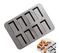 Moule à gâteau financier en acier au carbone - Outil de cuisson antiadhésif - 25,5 x 20 x 4 cm - 255 g - à pâtisserie rectangulaire robuste pour une cuisson uniforme du au four