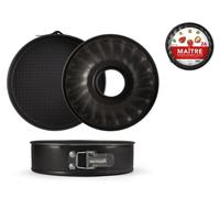 Moule à Gâteau Home 2 Fonds Antiadhésif Inox Gris Modèle 'maitre' Cm 26