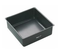 MasterClass Plaque À Pâtisserie, Moule À Gâteau Antiadhésif À Fond Amovible, Moule À Gâteau Profond, Acier Au Carbone, Carré, 18 cm (7")