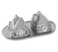 Moule à gâteau Nordic Ware Maison en pain d'épice Duet Argent - Aluminium coulé - 32 x 17 cm