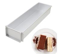 Moule à gâteau rectangulaire | 40 x 10 x 6 cm - Moule à gâteau antiadhésif - Moule à gâteau à crème glacée - Plat rectangulaire pour fête de mariage, anniversaire, gâteau en mousseline de soie