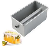 Moule à gâteau rectangulaire en aluminium avec cœur coulant et tige creuse, moule à fromage mousse pour sandwichs, moule à pain à monter soi-même
