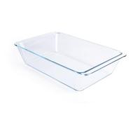 Moule à gâteau rectangulaire en verre trempé, le plus grand plat à gratin - 5,4 litres