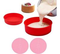 Moule à gâteau réutilisable en silicone 25 cm, lot de 2, motif arc-en-ciel