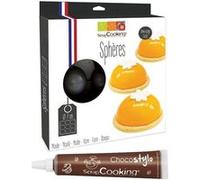 Moule à gâteau semi-rigide 9 demi-sphères + 1 Stylo chocolat Multicolore G