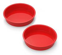 Moule a Gateau Silicone, 2Pcs Moule Gateau Rond 25cm, Antiadhésif Moule Silicone Patisserie Rond Pour Mousse, Gâteau au Fromage, Le Dessert