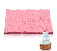 Moule à Gâteau, Tapis Texture En Silicone, Fondant Gaufrage Cuisson Moule, Moule à Gâteau Rectangulaire Conception De Texture écorce D'arbre Pour Décorer Gateaux