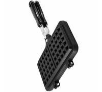 Moule à Gaufres Créatif Antiadhésif en Aluminium Moulé Noir | Usage Domestique pour Cuisson au Four, Outil Alimentaire Résistant à Chaleur, Finition Noire Élégante