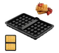 Moule à gaufres en silicone, de cuisson non adhésive, de cuisson 20,3 cm avec résistance à la chaleur, dessert le avec une construction flexible, un moule à crêpes avec un design