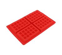 Moule à gaufres en Silicone, moule à gaufres carré en forme de cœur en Silicone, moules à muffins, ustensiles de cuisson pour tarte au pain au chocolat et Flan (4 rectangles consécutifs)
