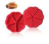 Moule à Gaufres Silicone,2 PCS Moule en Silicone pour Air Fryer Moules Antiadhésifs pour Gaufres et Muffins Résistant à la Chaleur pour Cuisson au Four à Air