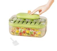 Moule à glace à presse, boîte de congélation scellée, 23,5 x 13,5 x 15 cm, grand bac à glaçons avec couvercle de rangement, bac en silicone de qualité alimentaire, blocs réfrigérants à libération