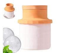 Moule à Glace Rond, 2 EN 1 Silicone Tasse Congélateur, Moule à Boule de Glace Whiskey, Plateau à Glaçons avec Couvercle, pour Bar Maison Cuisine Extérieur Camping Pique-Nique Fête
