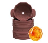 Moule à Glaçon en Silicone avec Couvercle Grande Taille Silicone avec | Fabricant de Glaçons Ronds DIY pour Cocktail Bourbon Boissons Bière Café Jus Soda Bar Maison Fête