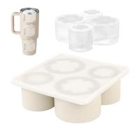 Moule a Glacon pour Stanley Cup Accessoires,Moule Glacon Silicone,Glacons Moule avec 4 Compartiments,Bac a Glacons avec Couvercle Bebe,Accessoire pour Gobelets 20-40 oz