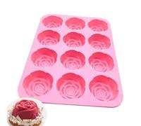 Moule à Glaçons - 12 Cavités Rose Démoulage Facile,Moules Savon en Silicone Bacs Glaçons - Pour Savon Chocolat Bonbons Gelée Alimentaire Whisky Artisanat Congélateur Maison Cuisine