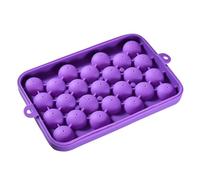 Moule à glaçons 25 grilles en silicone Petit plateau rond en silicone Moules de congélation (Violet, Taille unique)