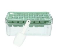 Moule à Glaçons avec Couvercle et Bac, Réutilisable, PET Pp, Maison | Barquette Légère Vert Clair, Usage Bar et Fête, Compatible Congélateur, Sûr, Pratique, Facile à Démouler