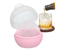 Moule À Glaçons Boule De Glace - Contenant Rond En Silicone Alimentaire Forme Football | Moules De Congélation En Silicone Pour Cuisine Réfrigérateur Famille Boissons Whisky