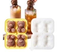 Moule à glaçons - Conteneur en silicone alimentaire - Moule à glaçons 3D en forme d'ours | pour cuisine, réfrigérateur, repas intérieur, , boissons, eau, whisky