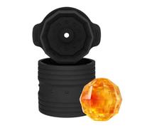 Moule à Glaçons en Forme de Boule Grande Taille Silicone avec Couvercle | Fabricant de Glaçons Ronds DIY pour Cocktail Bourbon Boissons Bière Café Jus Soda Bar Maison Fête d'Été
