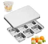 Moule À Glaçons En Forme De Cube | Moules À Glaçons Pour Cocktails - Moule bloc glaçons réutilisable en acier inoxydable pour Café Boissons Alimentation bébé Maison Cuisine Restaurant Voyage Camping