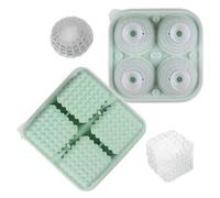 Moule à Glaçons,Récipient Silicone Portable Réutilisable Avec Couvercle Entonnoir | Bac à Glaçons avec Couvercle,Pour Cuisine Réfrigérateur Congélateur Boissons Maison