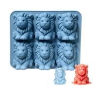 Moule à Glaçons Silicone Réutilisable 3D Lion Mâle 6 Cavités