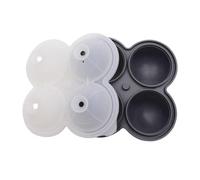 Moule à Glaçons Sphériques | 4 Empreintes, Alimentaire, Réutilisable, Antidérapant,Moule rond en silicone pour boules de glace,pour Whisky, Cocktail, Bière, Café, Jus, Maison, Cuisine, Frigo