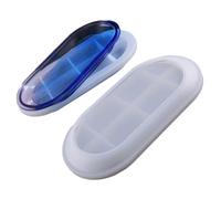 Moule à Goutte en Cristal Diy, Plat Ovale, Silicone Blanc | Créatif, Usage Maison ou Boutique, Facile à Nettoyer Démouler, Finition Antiadhésive