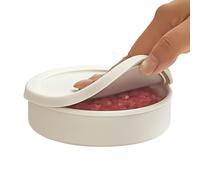 Moule à hamburger antiadhésif, boîte de rangement en silicone de 20,3 cm avec couvercle, presse à hamburger de cuisine, récipient de moulage de galettes avec démoulage facile, boîte de rangement pour