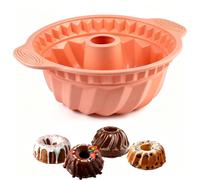 Moule à Kouglof en Silicone Ø 22 cm, Moules Baba au Rhum Réutilisable | Grand Moule Kouglof, Sans BPA, Moules à Kougelhopf en Silicone Antiadhésif pour Gâteaux, Pains, Gelées, Desserts