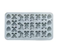 Moule à lapin de Pâques - Moule à pâtisserie en silicone de qualité alimentaire - Plateau à chocolat antiadhésif - Flexible et résistant à la chaleur - Réutilisable - de printemps