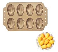 Moule a Madeleine Metal 8 empreintes 7 * 5cm Madeleines en acier antiadhésif - 30 * 20cm (8)