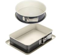Moule à Manqué et Rectangulaire Dr. Oetker Back Trend, 28 cm et 28 x 18 cm, Acier Revêtement Antiadhésif, Charnière, Sans PFAS