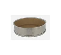 De Buyer – Moule à manqué 24 cm – Inox perforé, fond amovible, 2 feuilles incluses