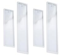 Moule à Marque-pages Oblong 4 Pièces en Silicone, pour Diy, Blanc | Créer des Signets, Silicone Souple, Usage Bricolage, Forme Rectangulaire, Couleur Blanche