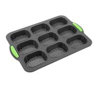Moule à Mini-Pains en Silicone, 9 Compartiments, antiadhésif | 33,5x23,8x2,5cm, Démoulage Facile, Contrôle des Portions, pour Cookies, Pains Chauds et Pâtisserie Maison