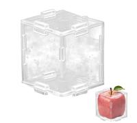 Moule à modeler légumes - 3 pièces transparents, forme cube triangulaire, enveloppe de culture en polypropylène réutilisable, bloc conteneur limiteur de fruits, coque avec géométrie A Q