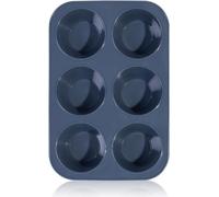 Moule à muffins en silicone pour 6 muffins, antiadhésif, gris, 27 x 19 x 5 cm, moule à pâtisserie