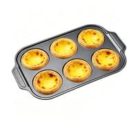 Moule à muffins en silicone pour cuisson à six compartiments Support | Moule à muffins antiadhésif en silicone pour la cuisson de gâteaux, brownies, plats, chocolat, beurre, déjeuner